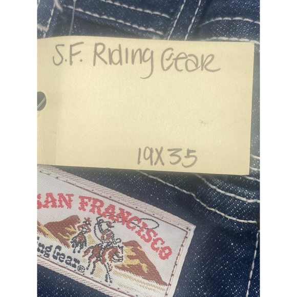 Vintage San Francisco Riding Gear Jean YOUTH KIDS 19X35" Bell Bottom Flares 70s - Picture 3 of 16